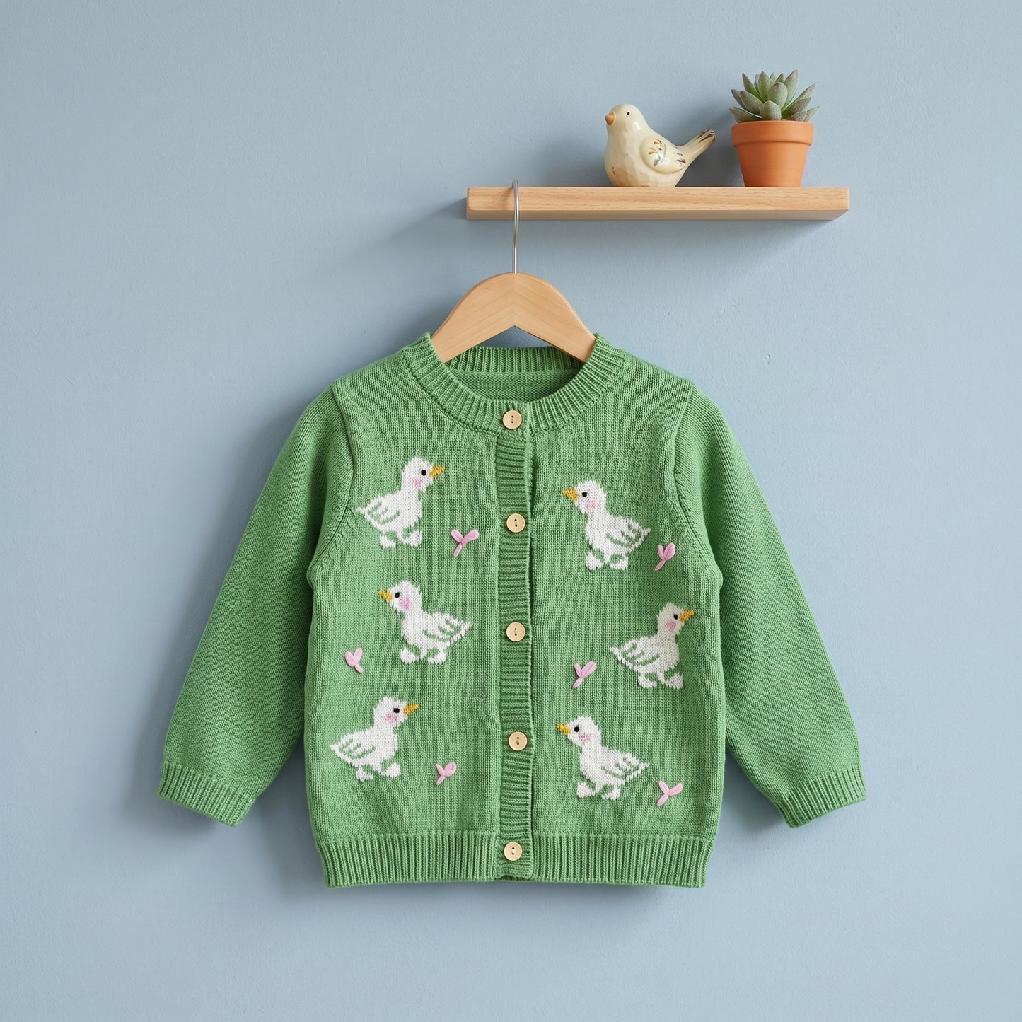 Wren Duck Knit Cotton Girls Cardigan