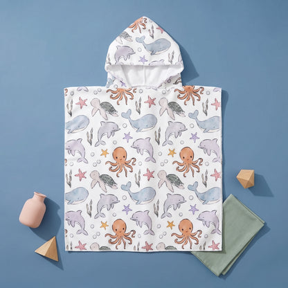 Sky Kids Hooded Cape Bath Towel