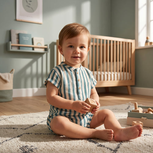 Theo Baby Short Sleeve Romper