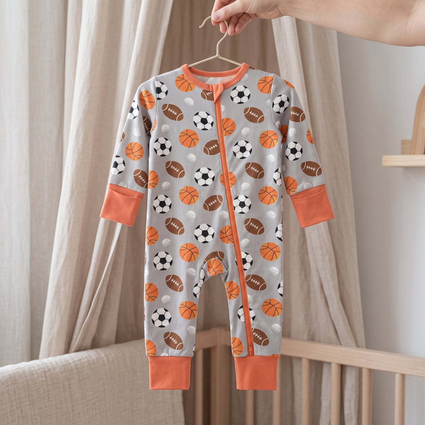 Little Athletes Baby Zip Romper