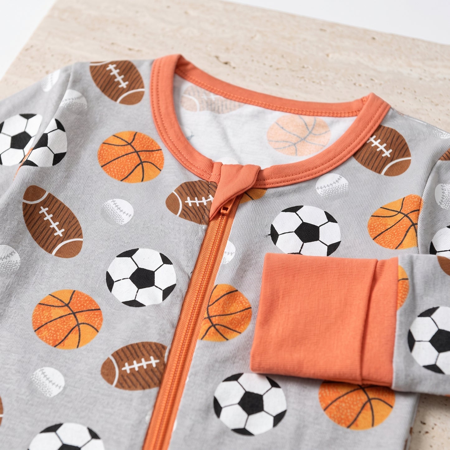 Little Athletes Baby Zip Romper