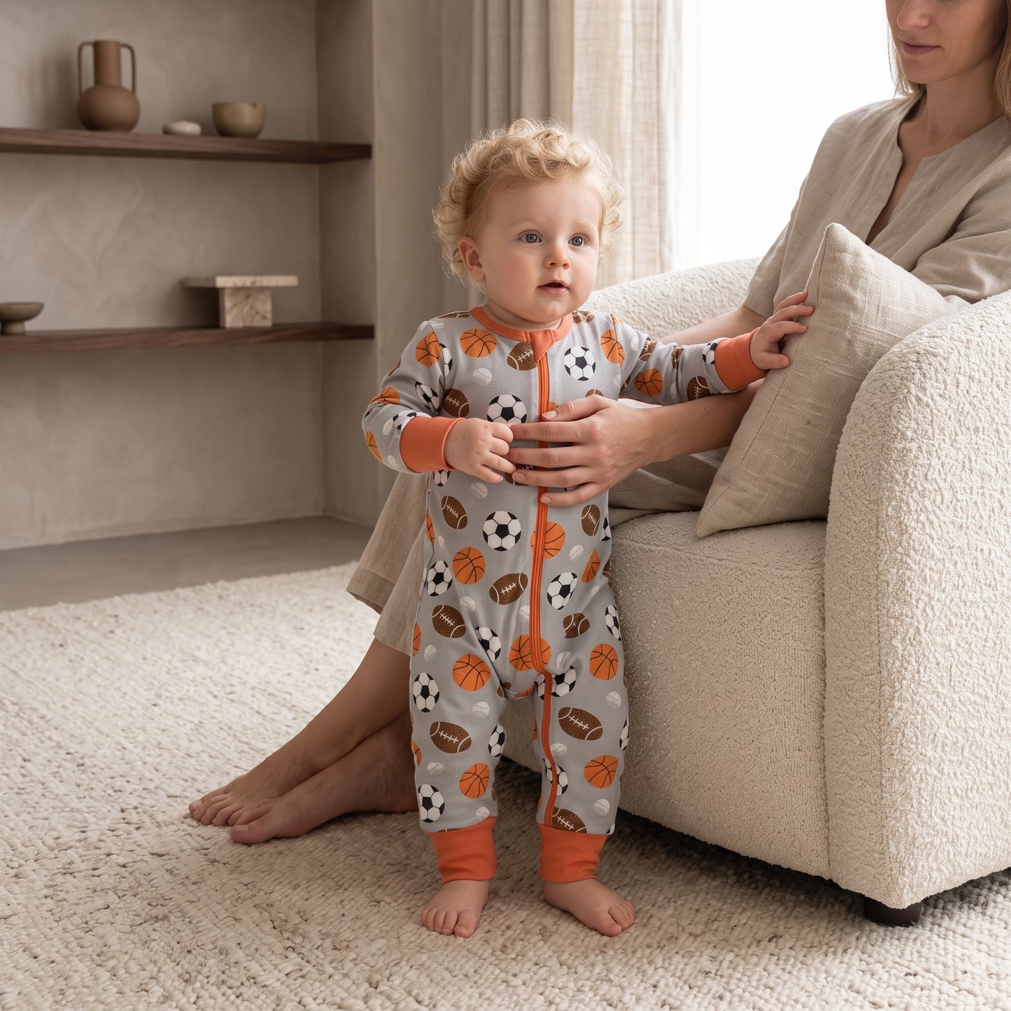 Little Athletes Baby Zip Romper