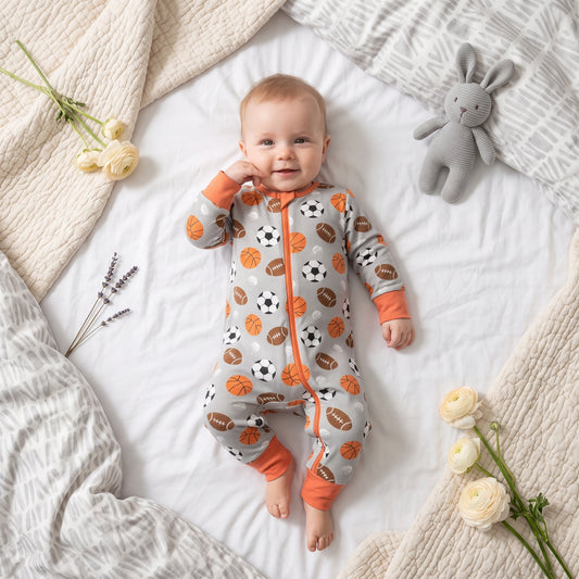 Little Athletes Baby Zip Romper