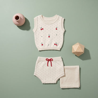 Milo Knit Vest and Shorts Baby Set