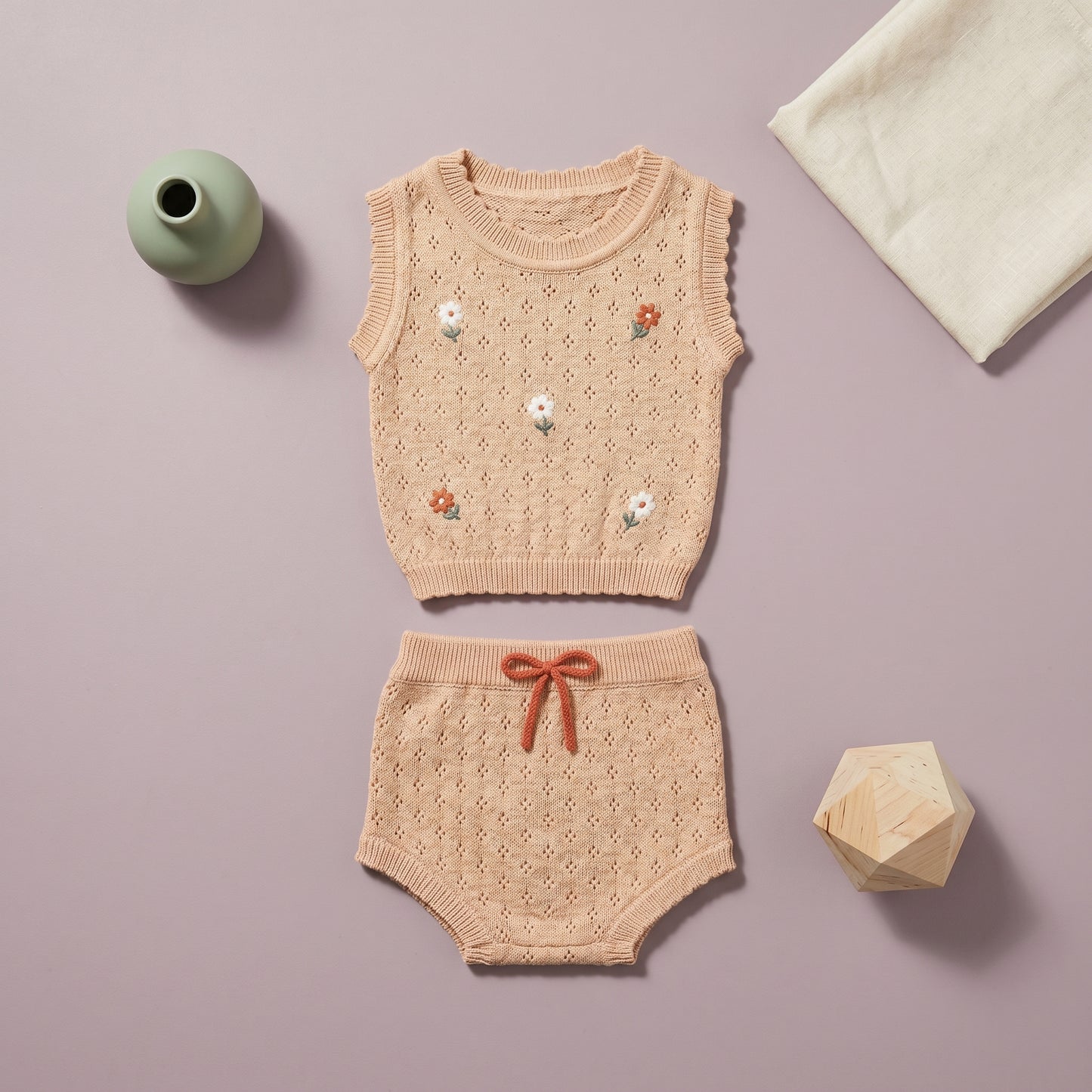 Milo Knit Vest and Shorts Baby Set