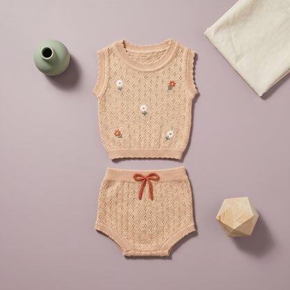 Milo Knit Vest and Shorts Baby Set