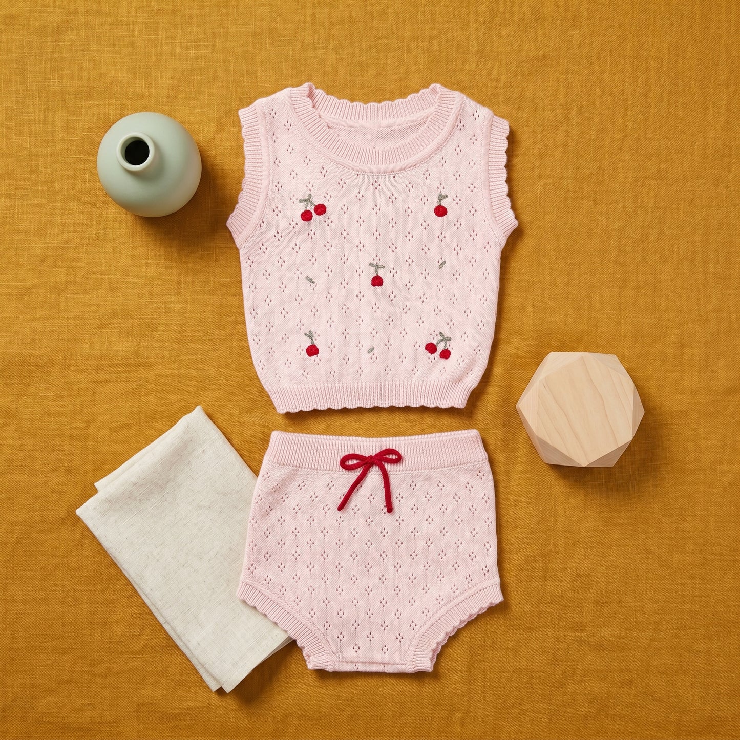 Milo Knit Vest and Shorts Baby Set