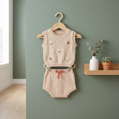 Milo Knit Vest and Shorts Baby Set
