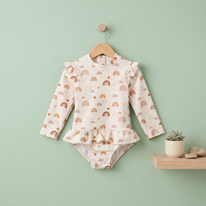 Juniper Girls Floral Sun Protection Swimsuit