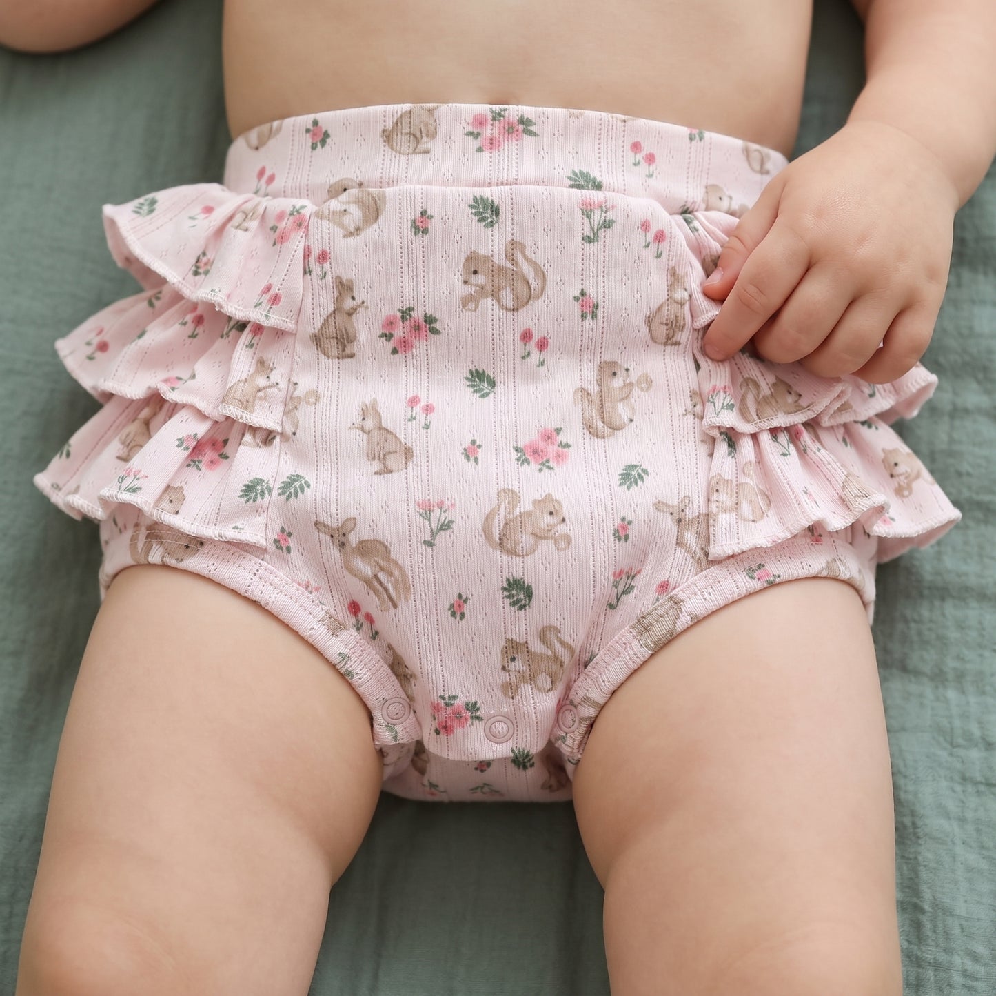 Pearl Ruffle Romper Baby Girls Set