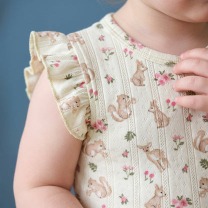 Pearl Ruffle Romper Baby Girls Set