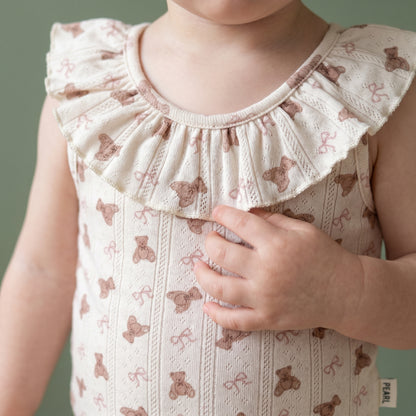 Pearl Ruffle Romper Baby Girls Set