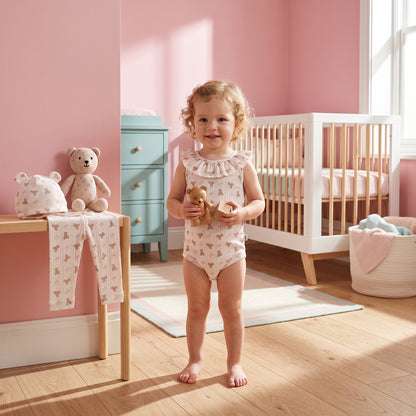 Pearl Ruffle Romper Baby Girls Set