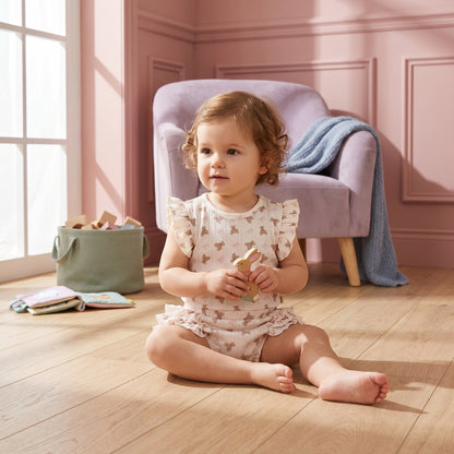 Pearl Ruffle Romper Baby Girls Set