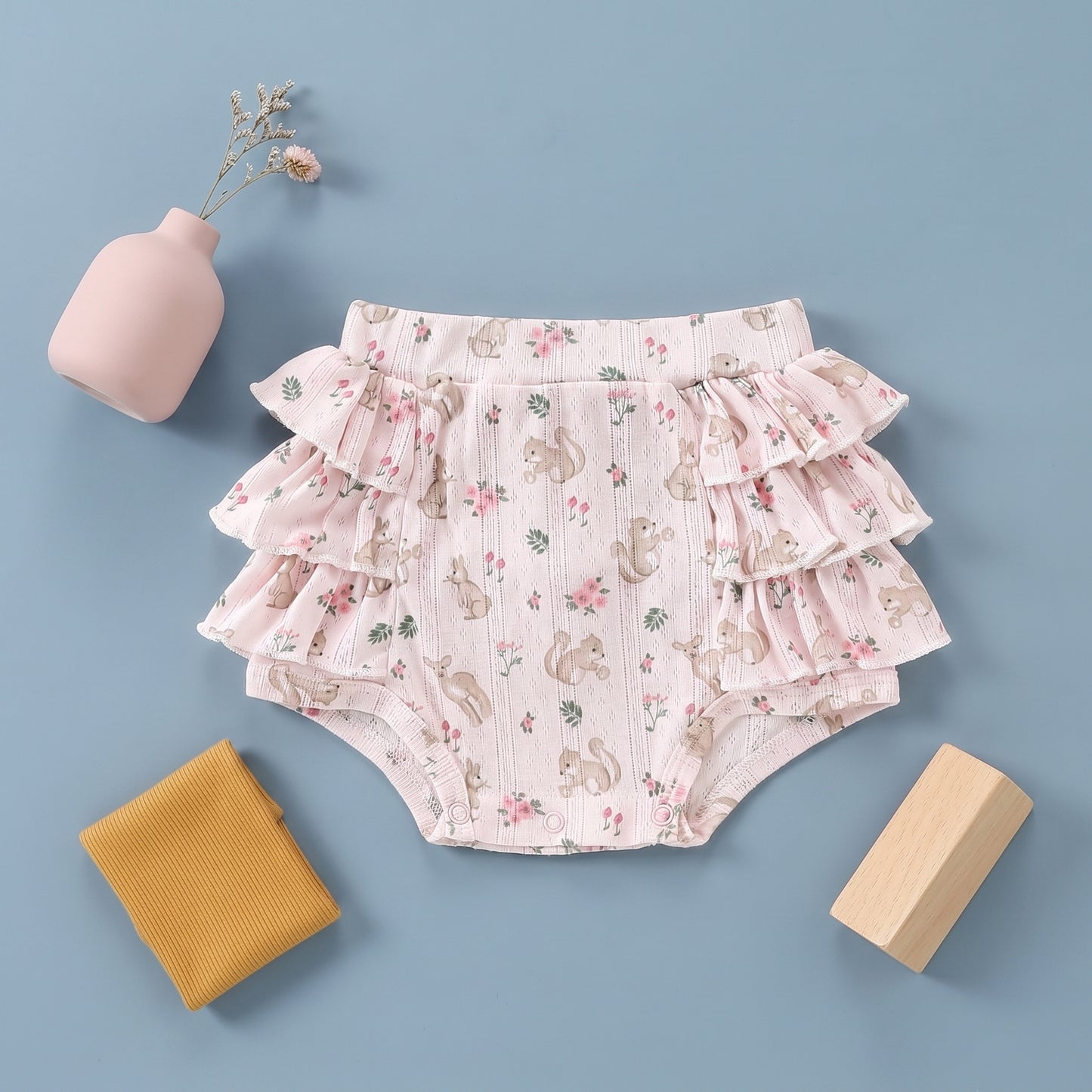 Pearl Ruffle Romper Baby Girls Set