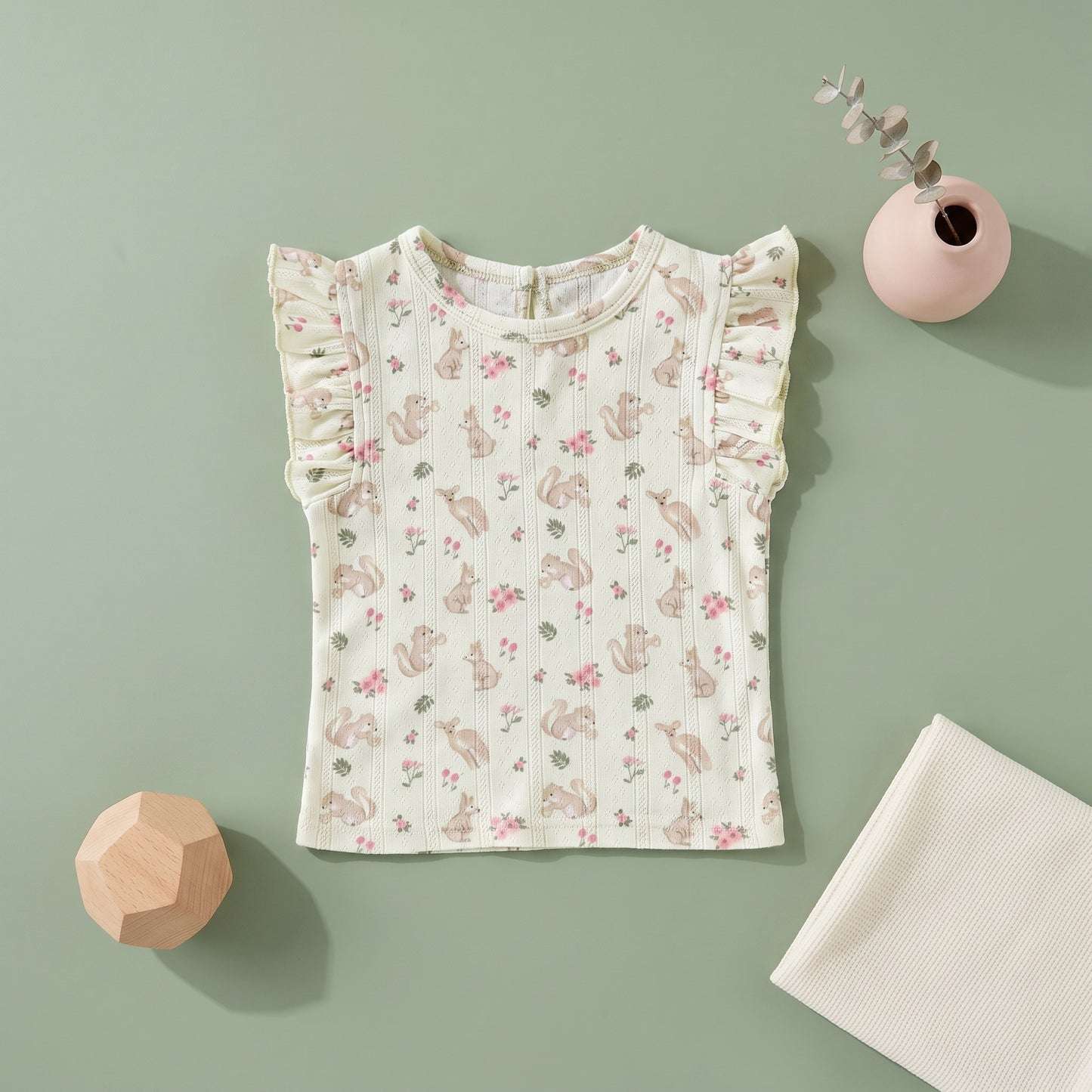 Pearl Ruffle Romper Baby Girls Set