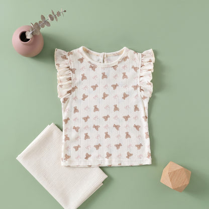 Pearl Ruffle Romper Baby Girls Set