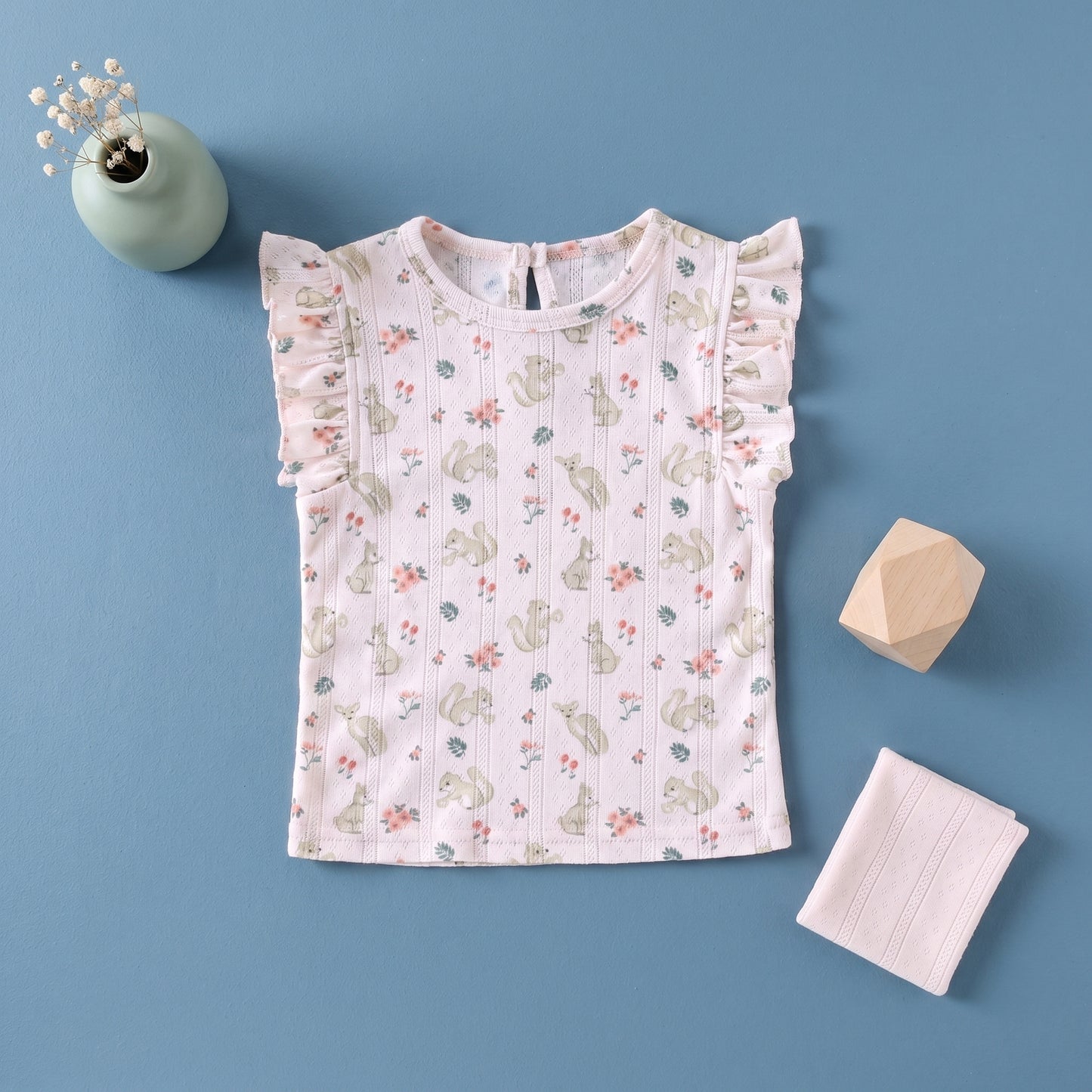 Pearl Ruffle Romper Baby Girls Set