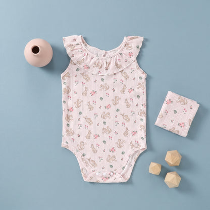 Pearl Ruffle Romper Baby Girls Set
