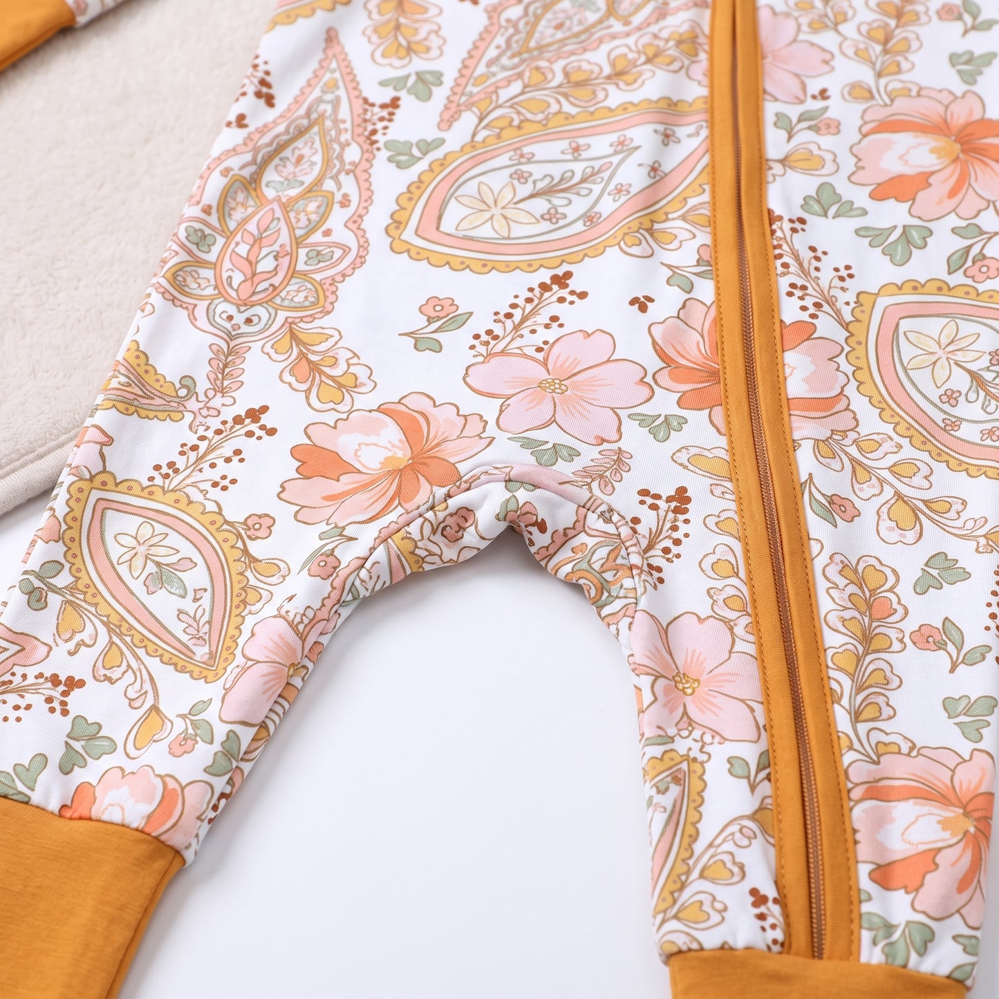 Orange Blossom Baby Zip Romper