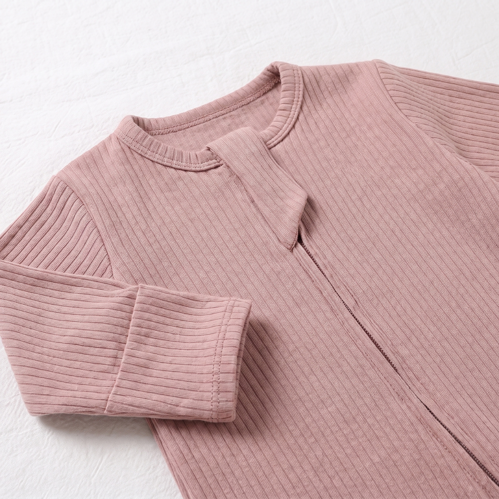 Lilo Infant Ribbed Footie Sleeper in Pink