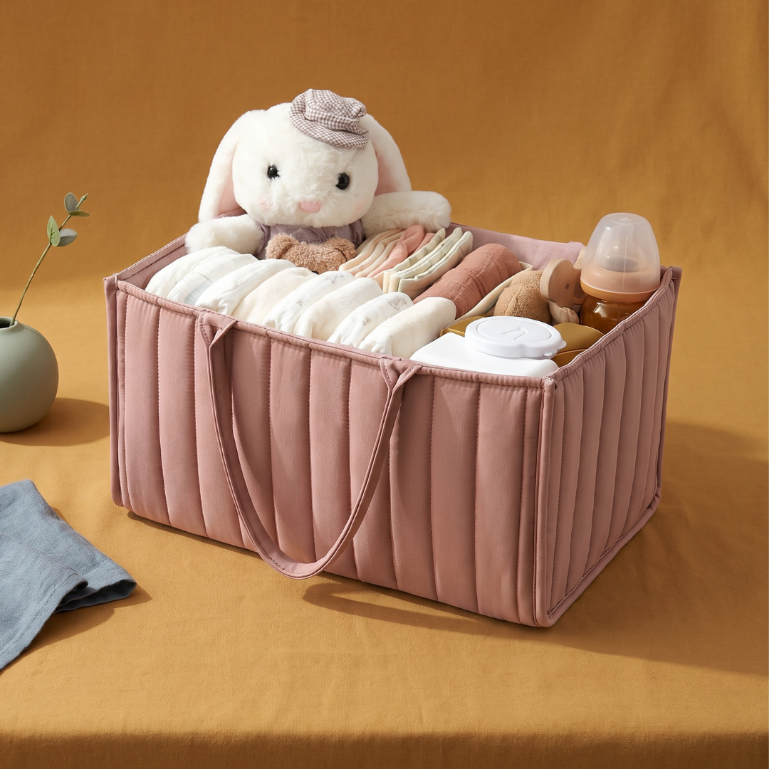 Cotton Nappy Caddy Storage Basket