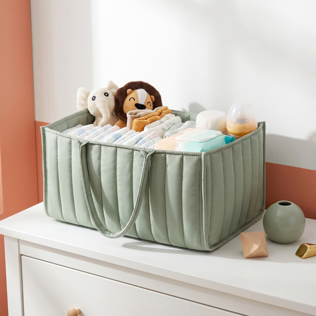 Cotton Nappy Caddy Storage Basket