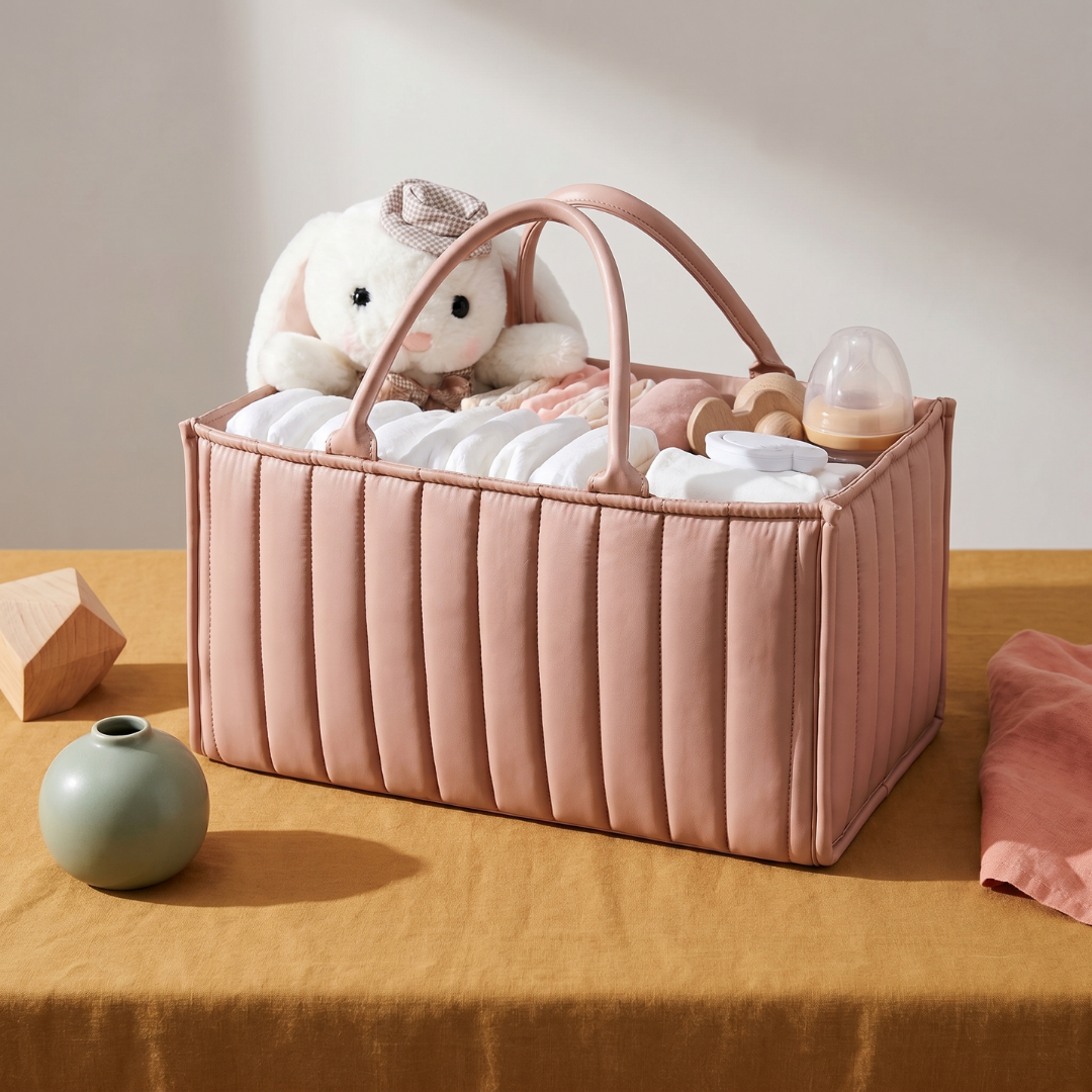 Cotton Nappy Caddy Storage Basket