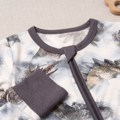 Misty Dinosaur Baby Zip Romper