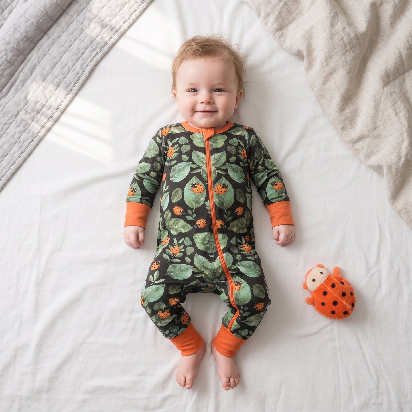 Ladybug Garden Baby Zip Romper