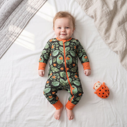 Ladybug Garden Baby Zip Romper
