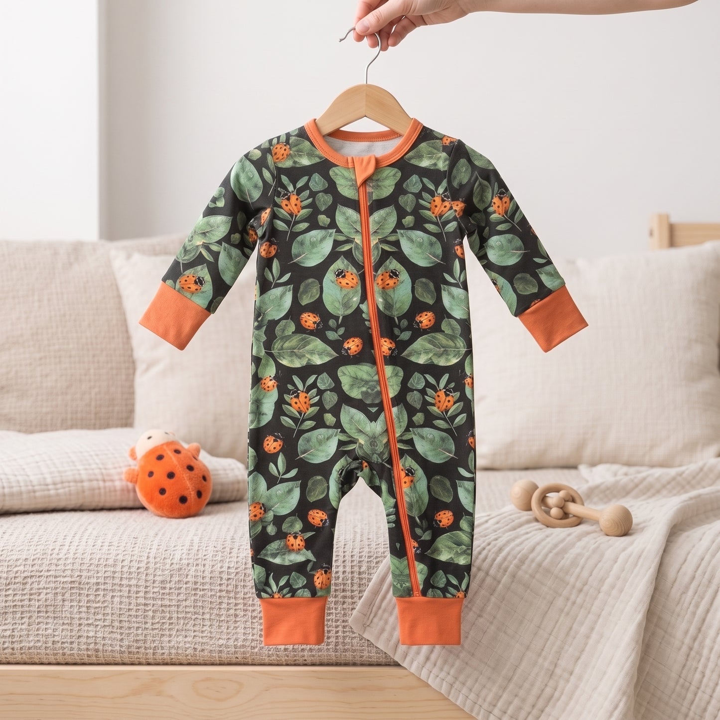 Ladybug Garden Baby Zip Romper