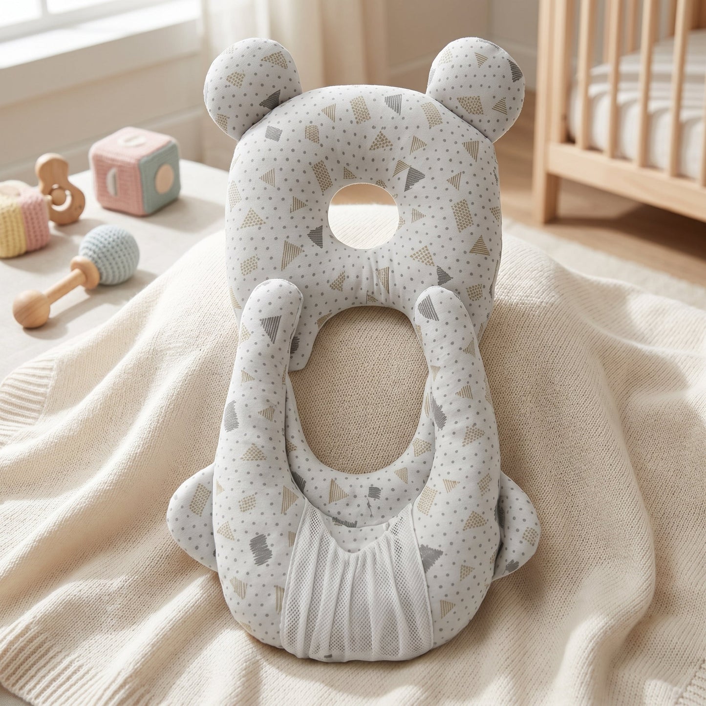 2 in 1 Baby Pillow with Bottle Holder