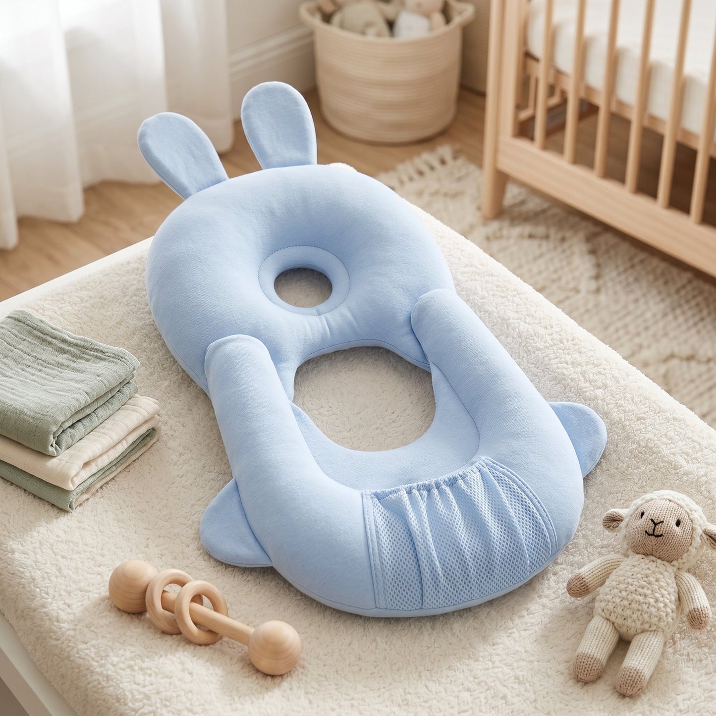 2 in 1 Baby Pillow with Bottle Holder