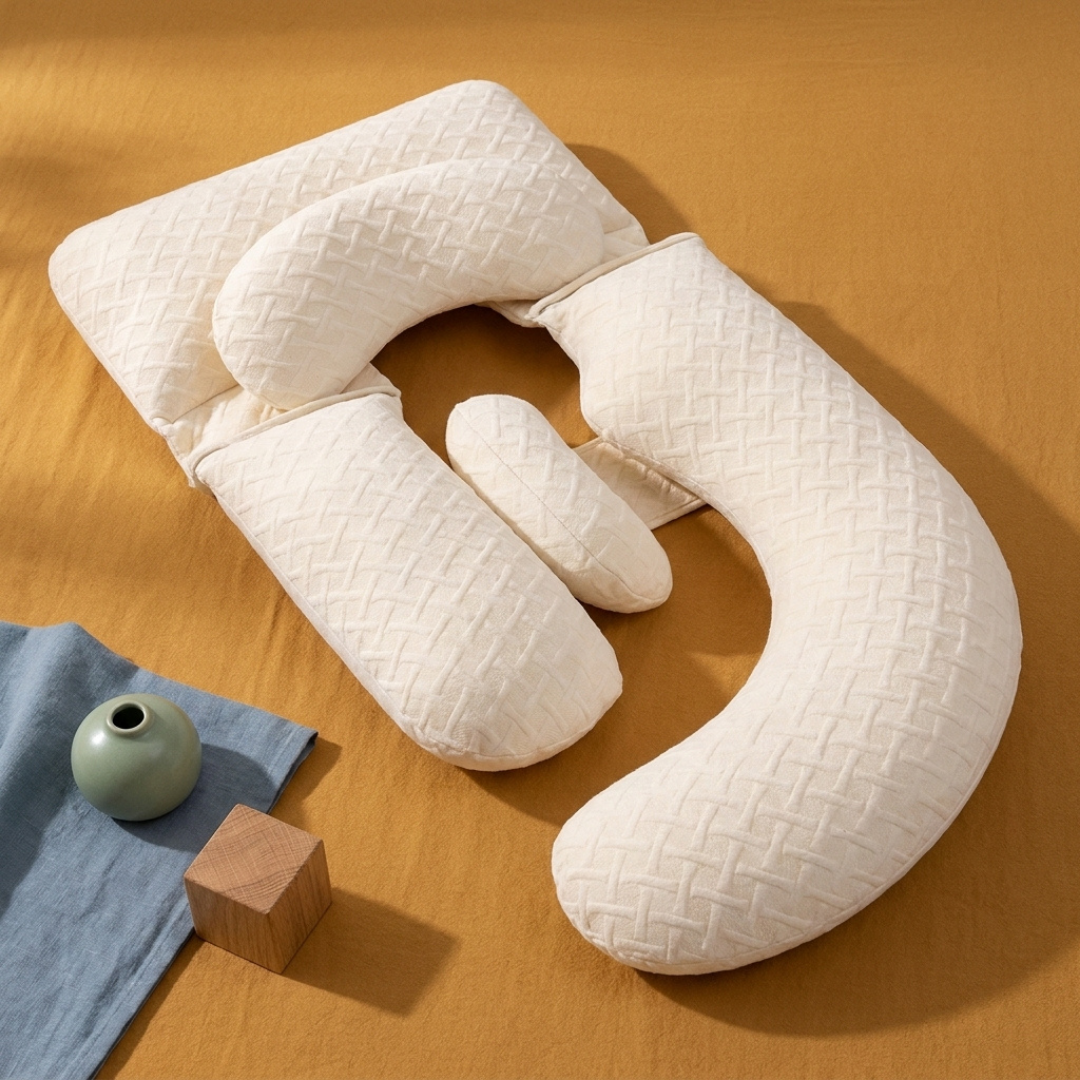 G-Shape Pregnancy Pillow Set with Neck and Waist Pillows