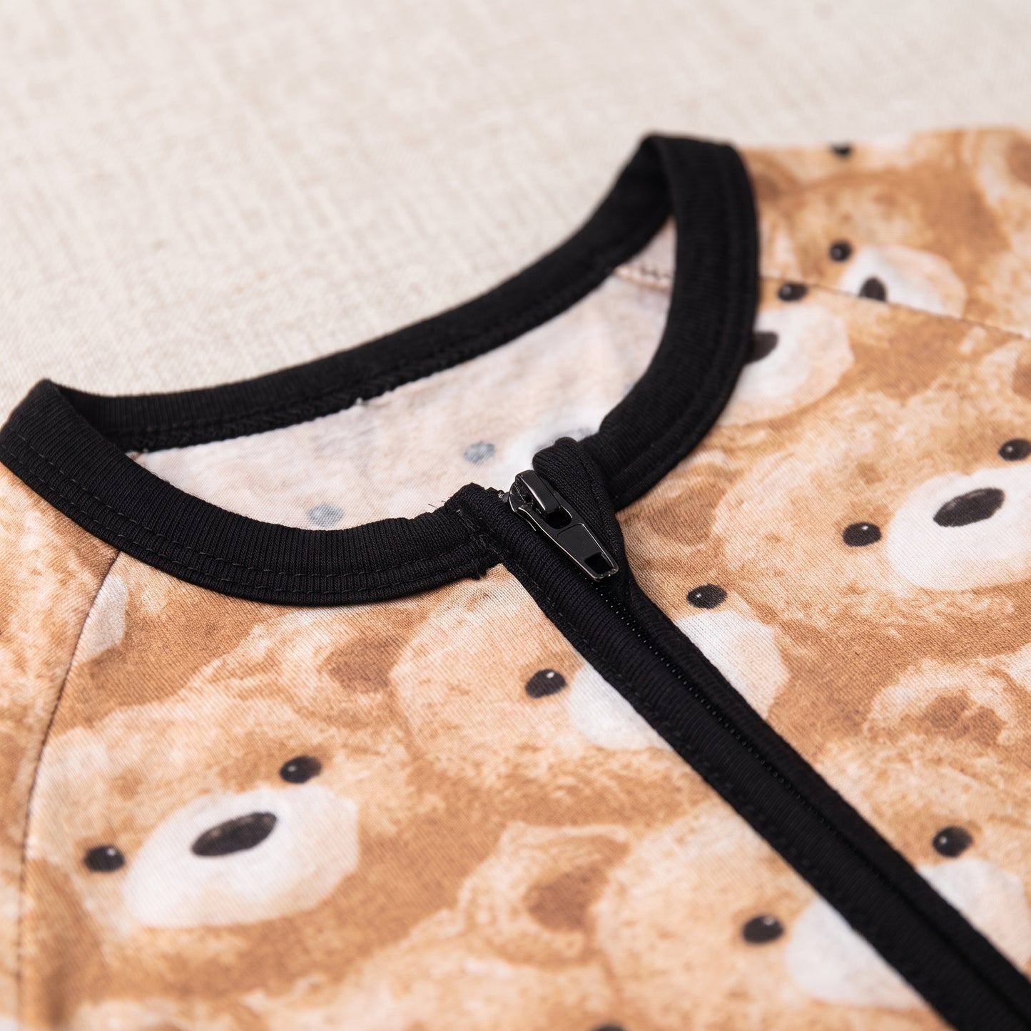 Brown Bear Baby Zip Romper