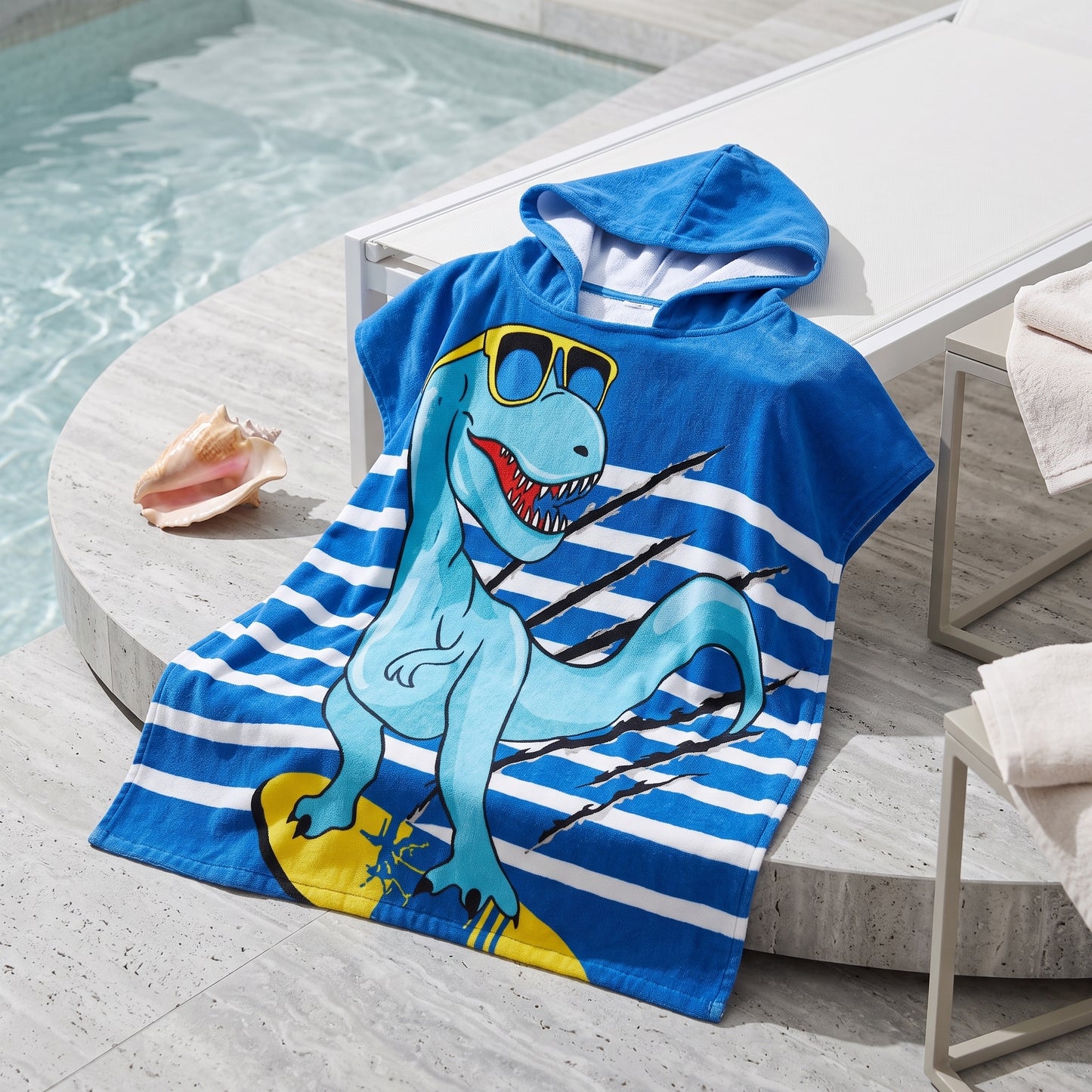 Hooded Kids Beach Poncho Towel
