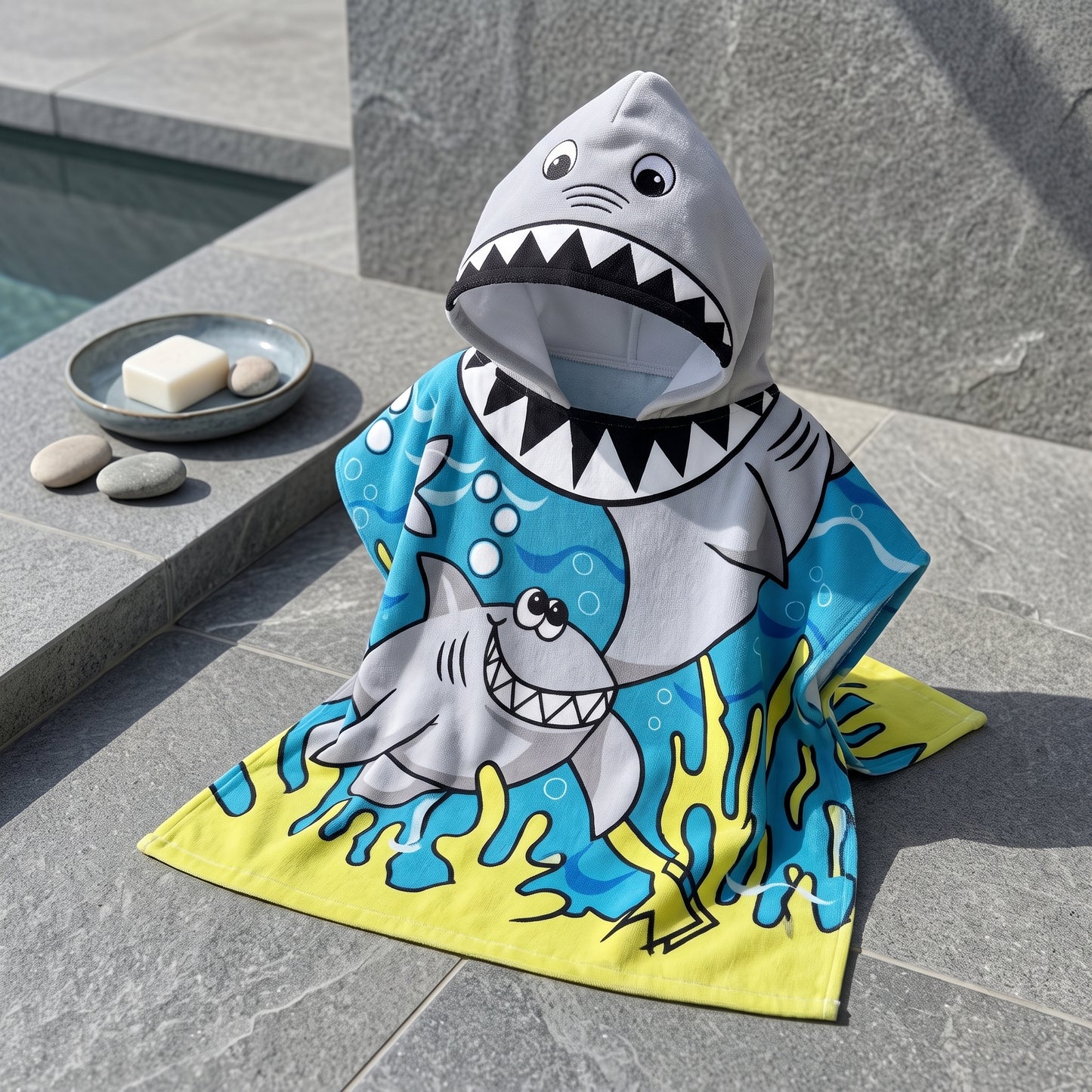 Hooded Kids Beach Poncho Towel