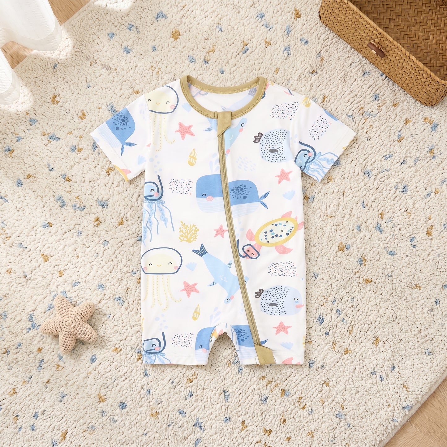 Underwater World Baby Zip Romper