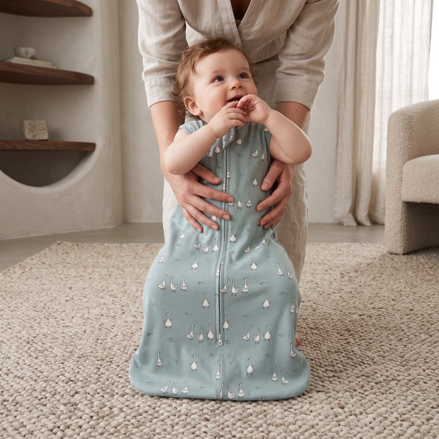 Lilo Green Duck Vest Sleeping Bag
