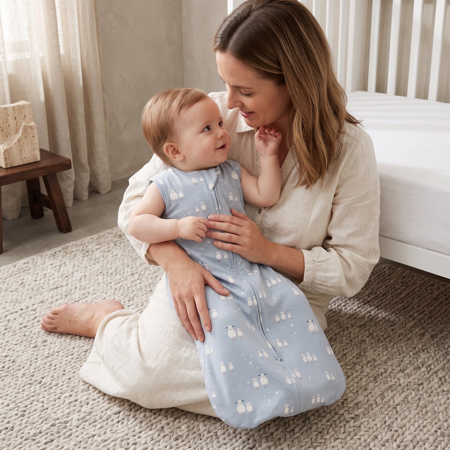 Lilo Gray Lamb Vest Sleeping Bag