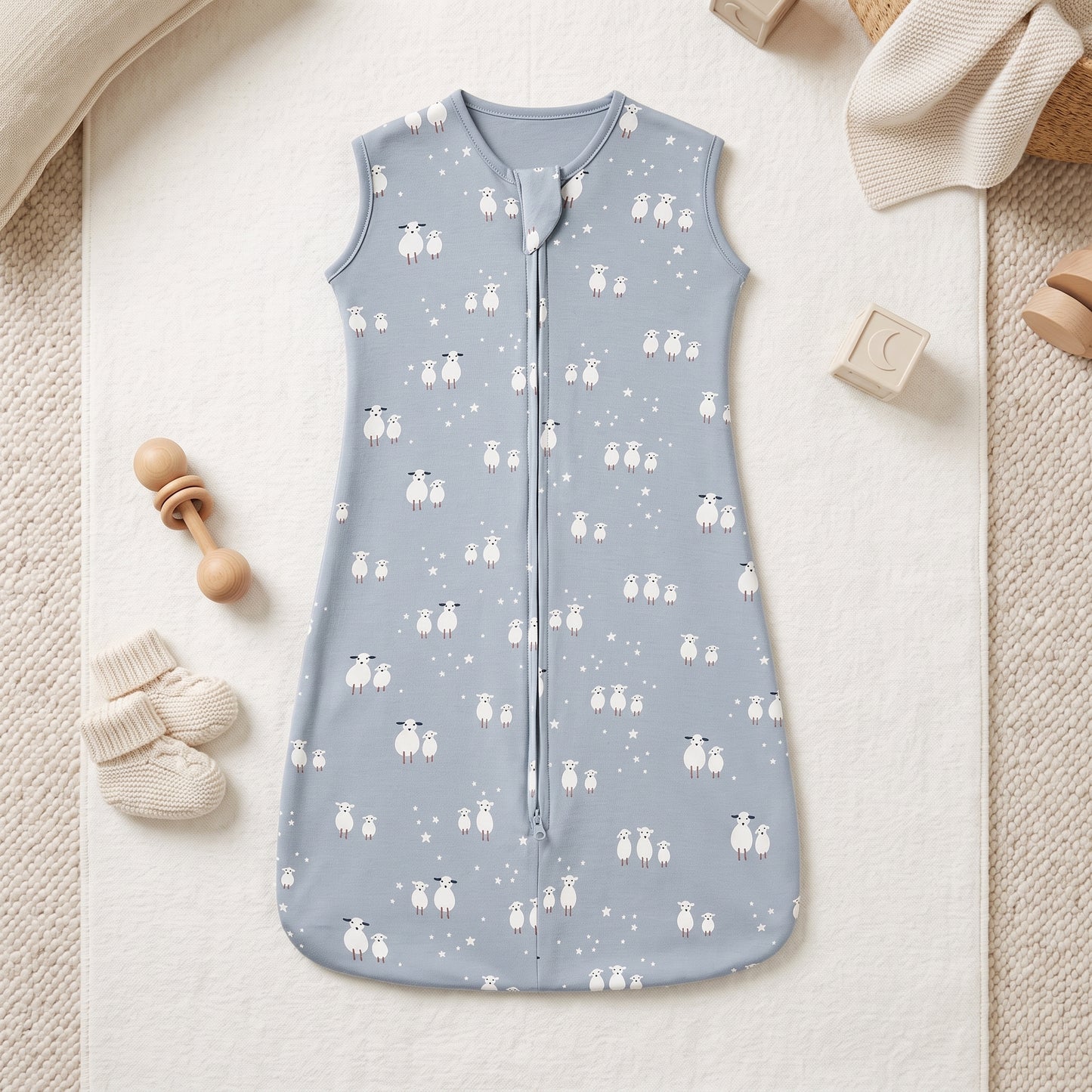 Lilo Gray Lamb Vest Sleeping Bag