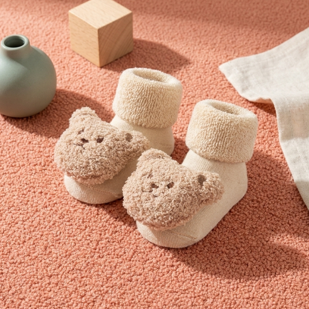 Winter Bear Baby Socks