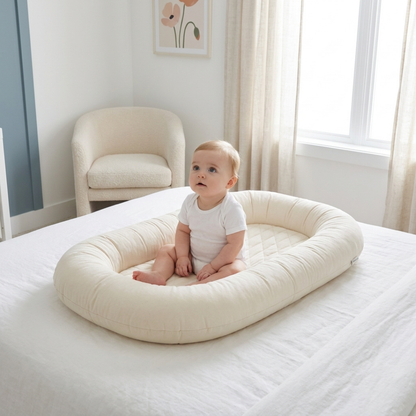Striped Plush Newborn Sleeping Pod