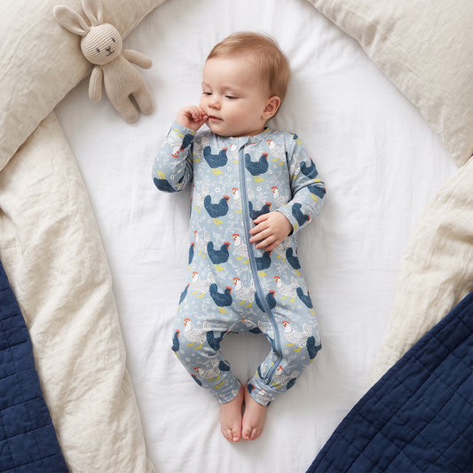 Spring Chicks Baby Zip Romper