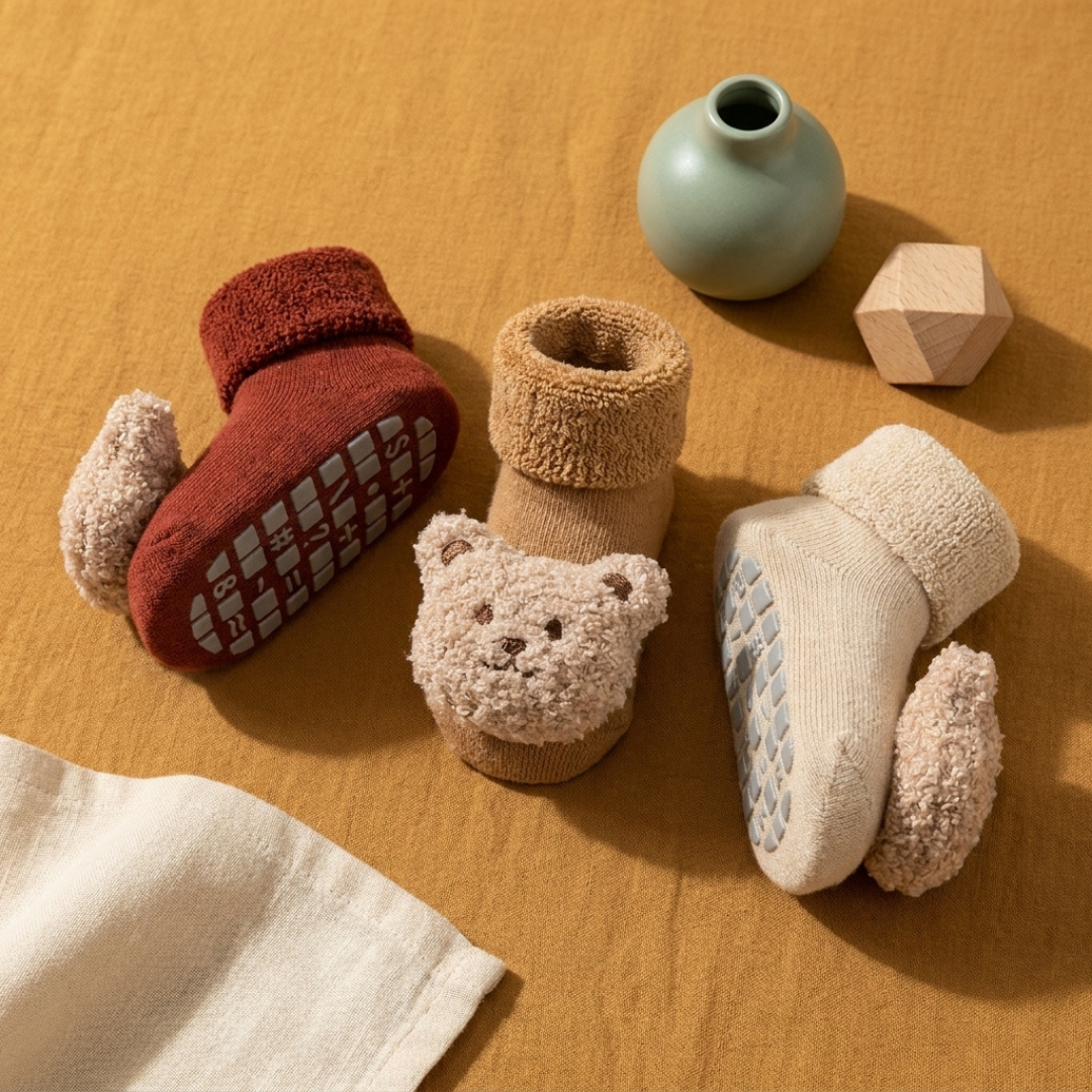 Winter Bear Baby Socks