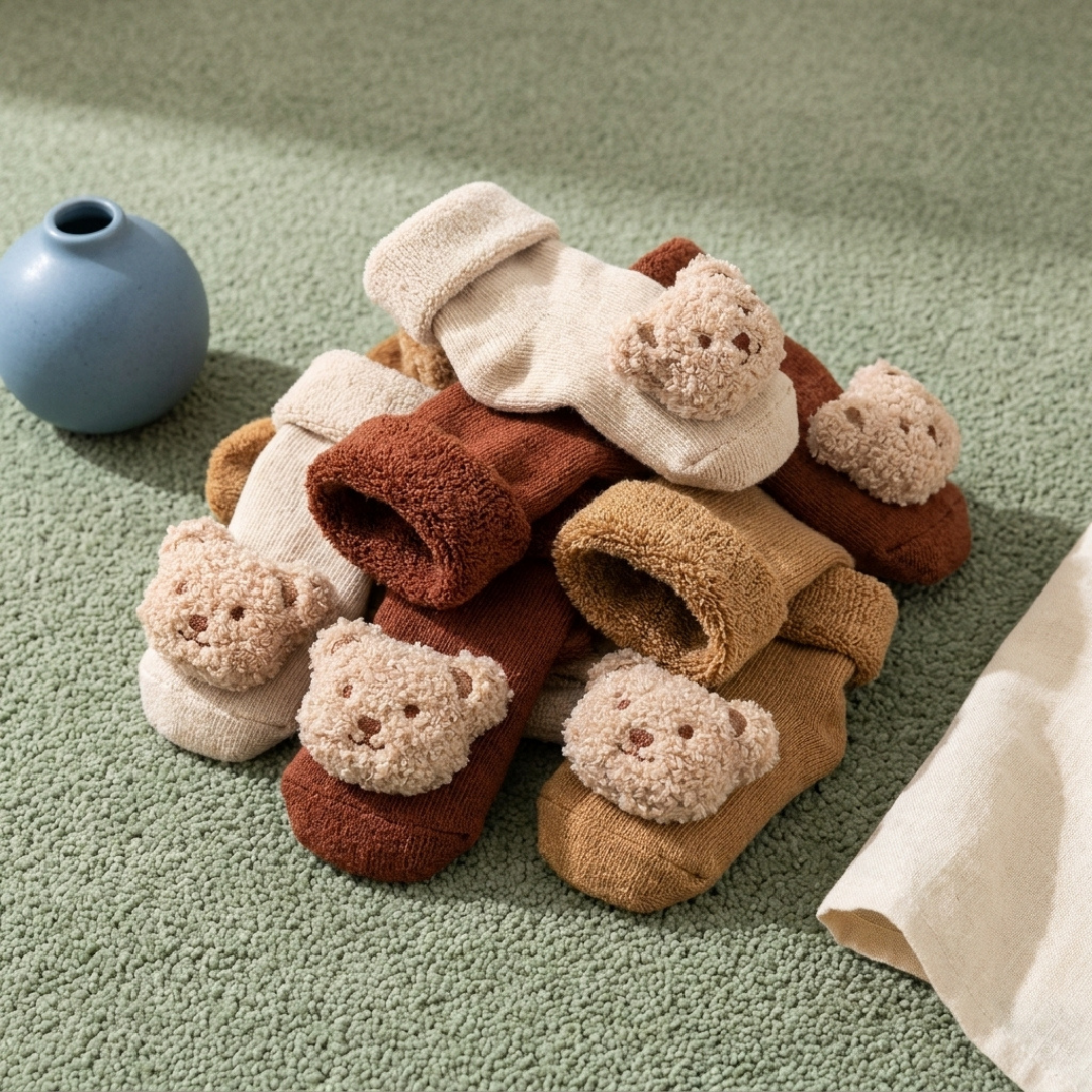 Winter Bear Baby Socks