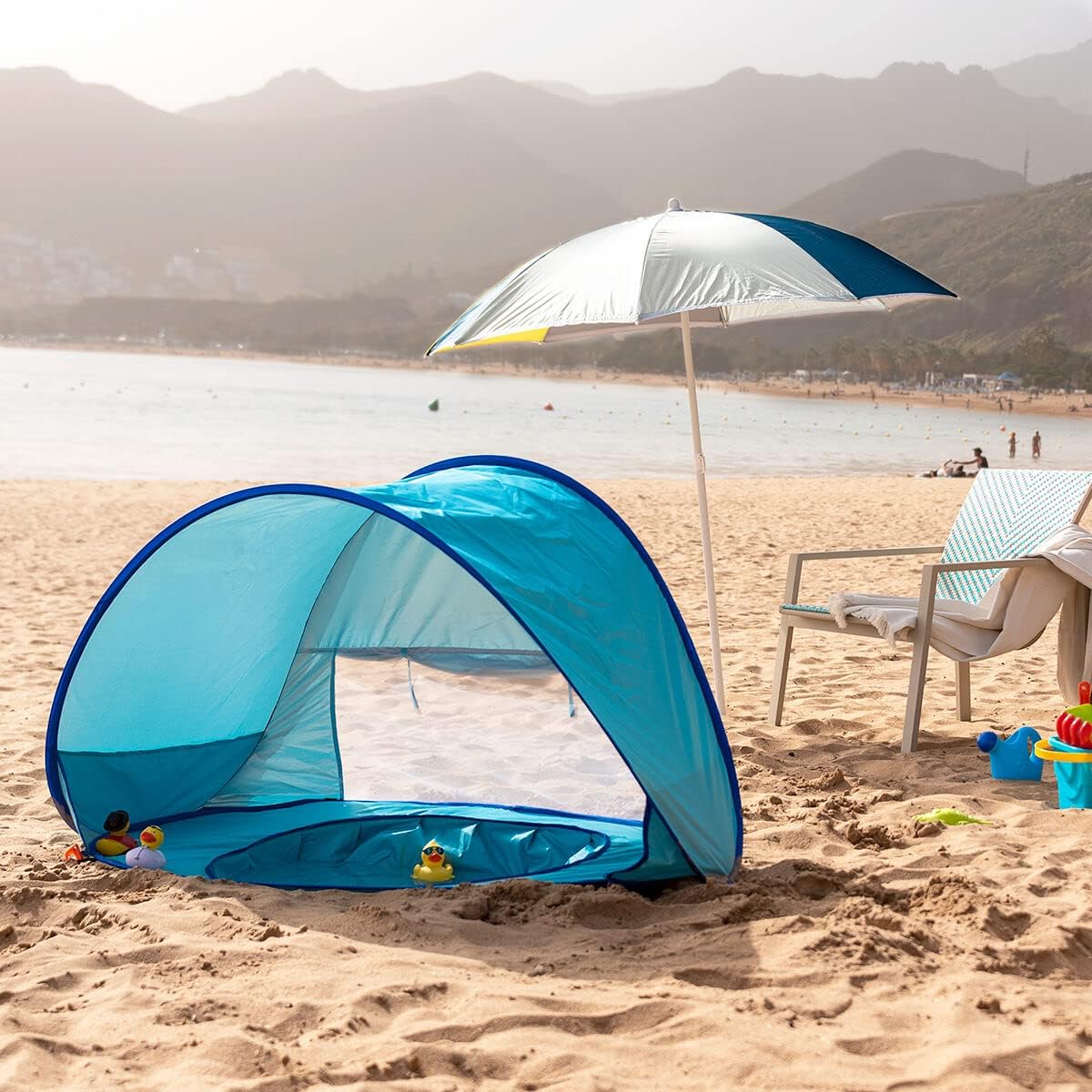 Pop-Up Sun Canopy Tent with Baby Pool