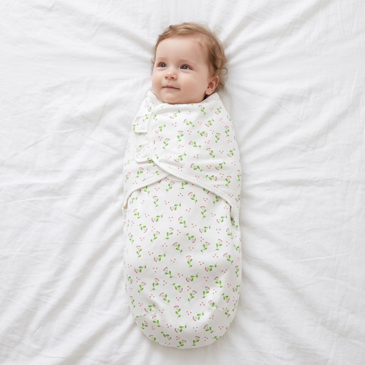 Lilo Green Floral Swaddle Sack