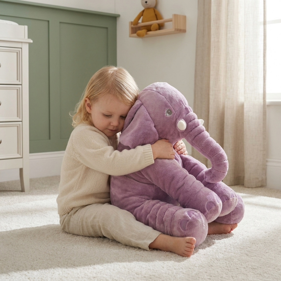 Elephant Shape Baby Cuddle Pillow